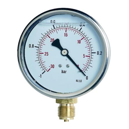 Y100徑向不銹鋼充油表紋1/2G